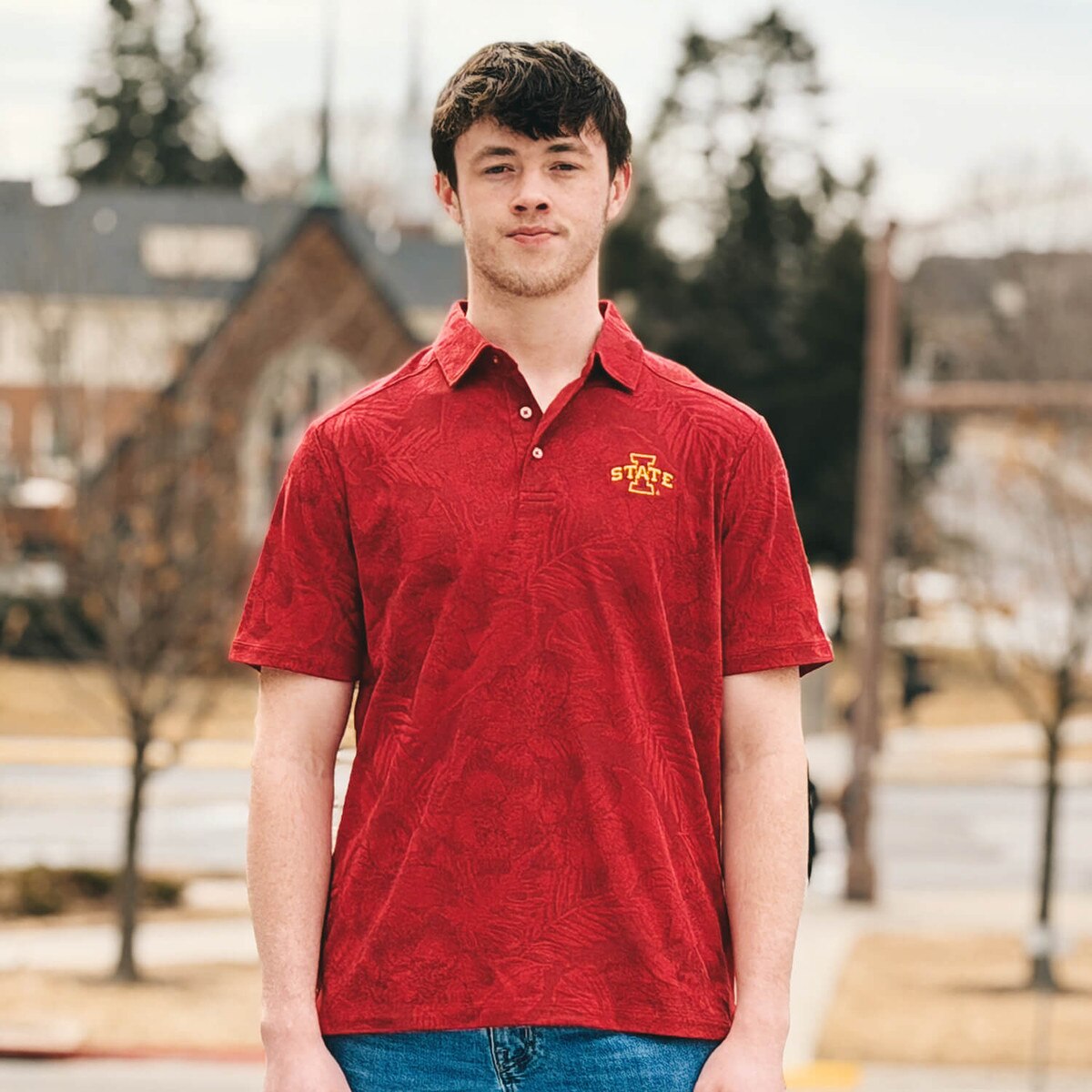 Tommy Bahama I-State Cardinal Palm Fresco Polo
